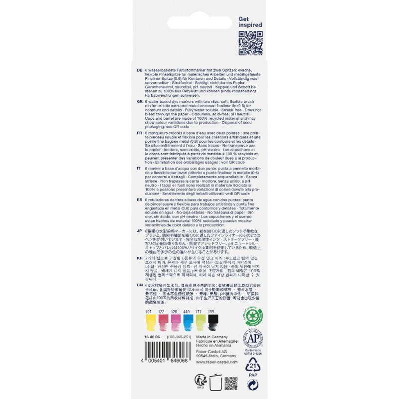 Faber-Castell Goldfaber Aqua Dual Marker 6er Etui